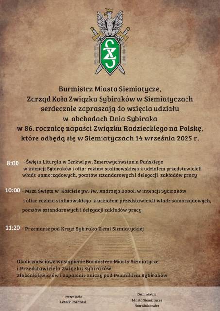 Uroczyste obchody Dnia Sybiraka