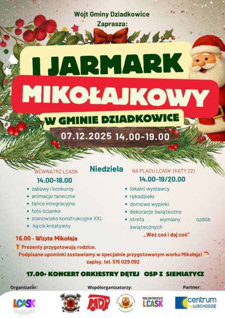 Jarmark Mikołajkowy w Gminie Dziadkowice