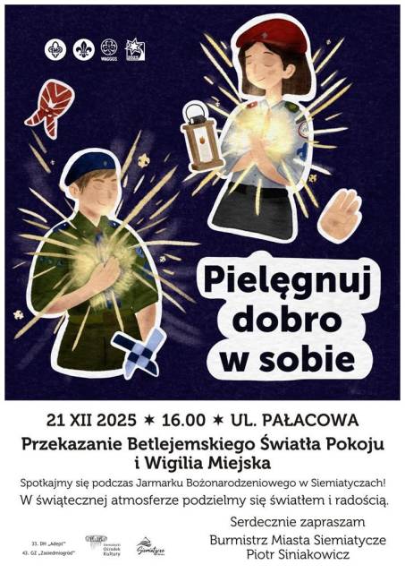 The Transfer of the Bethlehem Light of Peace and City Christmas Eve in Siemiatycze 2025