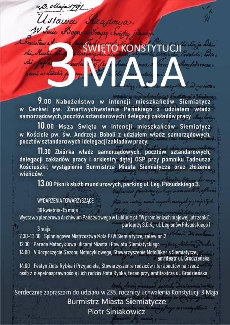 Obchody 235. rocznicy uchwalenia Konstytucji 3 maja 
