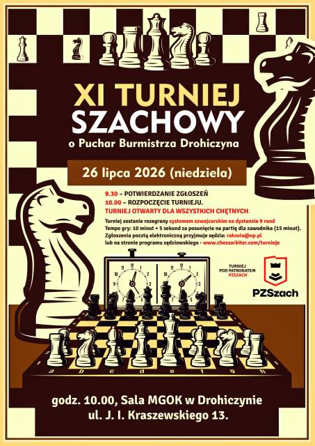 XI Turniej Szachowy O Puchar Burmistrza Drohiczyna