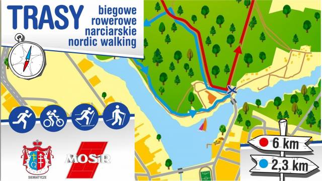 Jogging, cycling, skiing, Nordic walking routes by the 2nd reservoir in Siemiatycze
