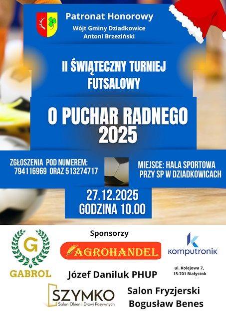 Halowy turniej piłki nożnej O PUCHAR RADNEGO 2025