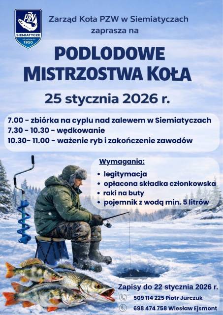 Ice Fishing Championships of the Polish Angling Association in Siemiatycze