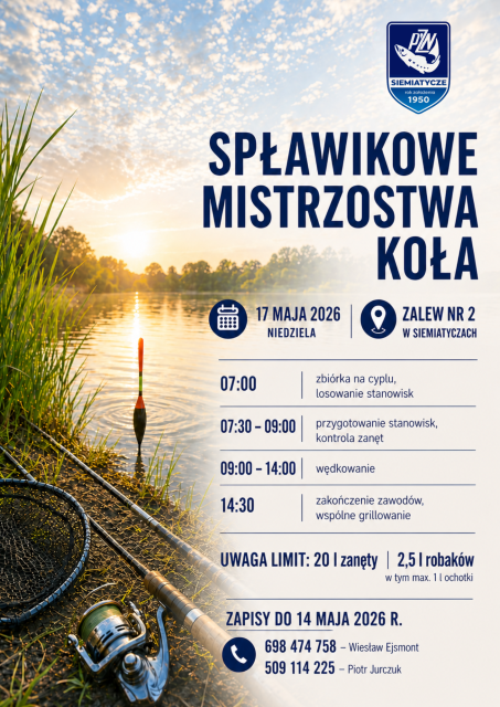 Spławikowe Mistrzostwa Koła PZW Siemiatycze
