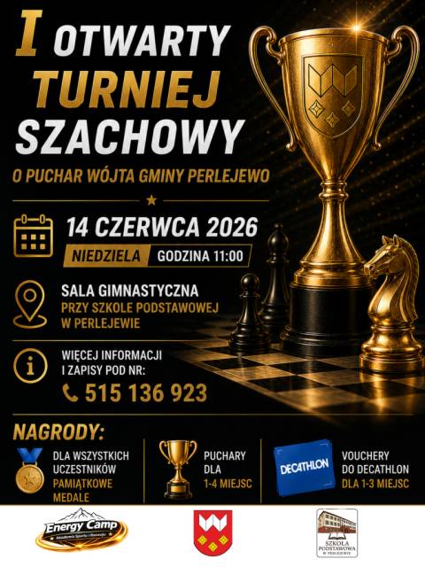 I Otwarty Turniej Szachowy o Puchar Wójta Gminy Perlejewo