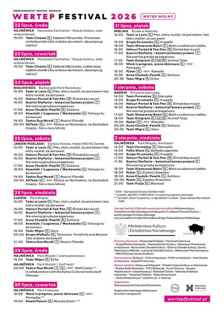 Międzynarodowy Festiwal Teatralny WERTEP FESTIWAL 2026 w Mielniku